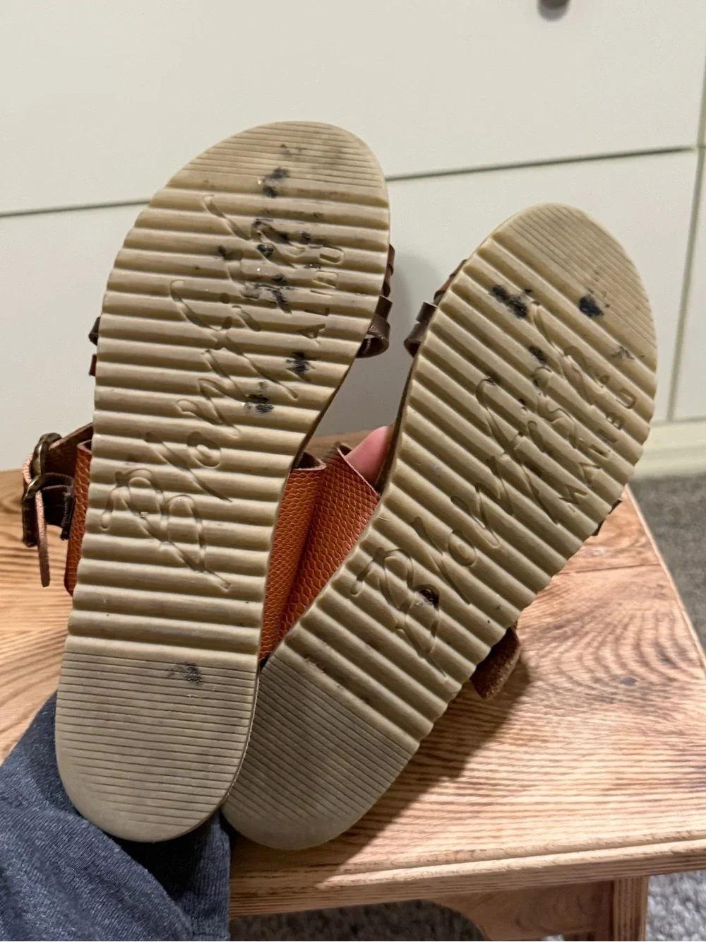 Blowfish Braided Multi-Band Brown Slide Sandals